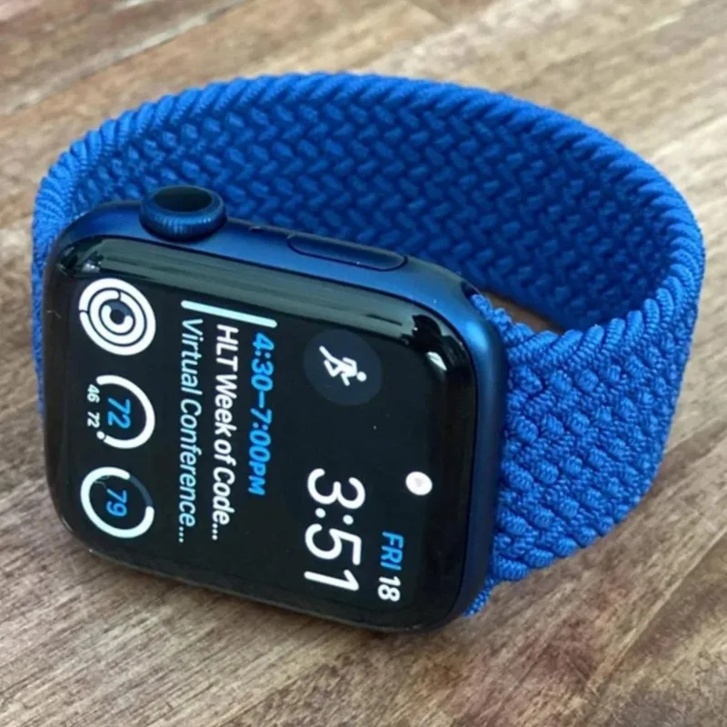 Correa trenzada de nailon para Apple Watch, Correa de nailon de 44mm, 40mm, 45mm, 49mm, 41mm, serie iWatch 9, 8, 7, 6, 5, SE, Ultra2, 3, 10, 11