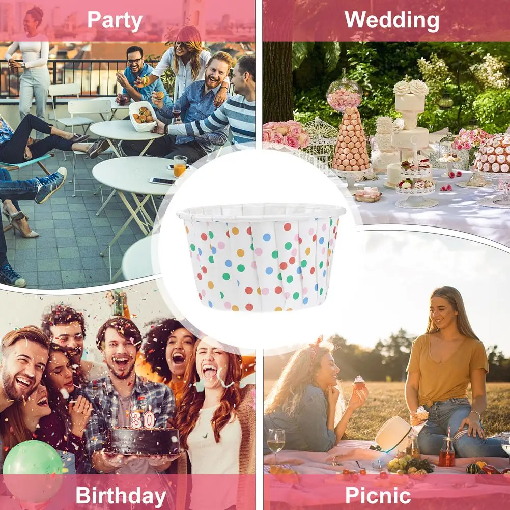 Cupcake cups paper treat cups disposable dessert bowls bakery 200pcs