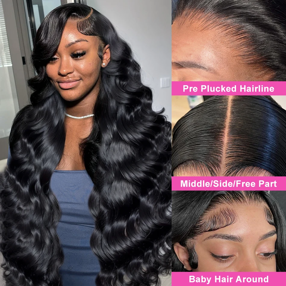 Human Hair Wig Lace Front Wig Human Hair Wigs Front Lace Wig HD 200% Body Wave 13x6 Lace Frontal Wigs 30 36 Inch Remy 13x4 Lace Front Wig 5x5 Closure Wig For Women