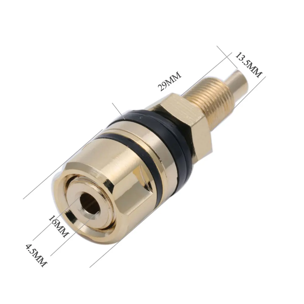 Banana Plug Connector 2PCS Gold-plated Binding Post Banana Socket 4mm Amplifier Speaker Terminals Non-magnetic
