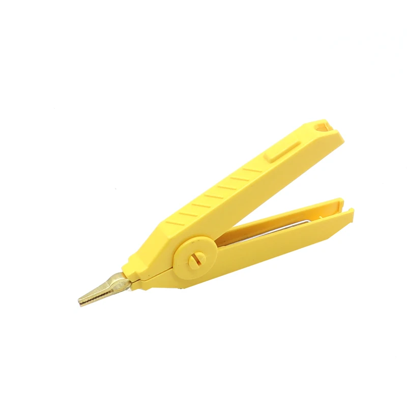 1PCS Alligator Clip 90mm Kelvin Copper Gold Plate Clip LCR Test For Precision Electrical Instrument Tool Power Supply alligator clips