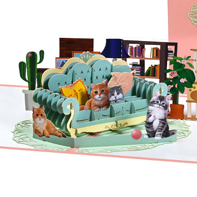 Greeting Cards 3D Pop Up Animal Handmade Paper Card for Birthday Christmas Valentine&rsquo;s Day Anniversary & Special Occasions