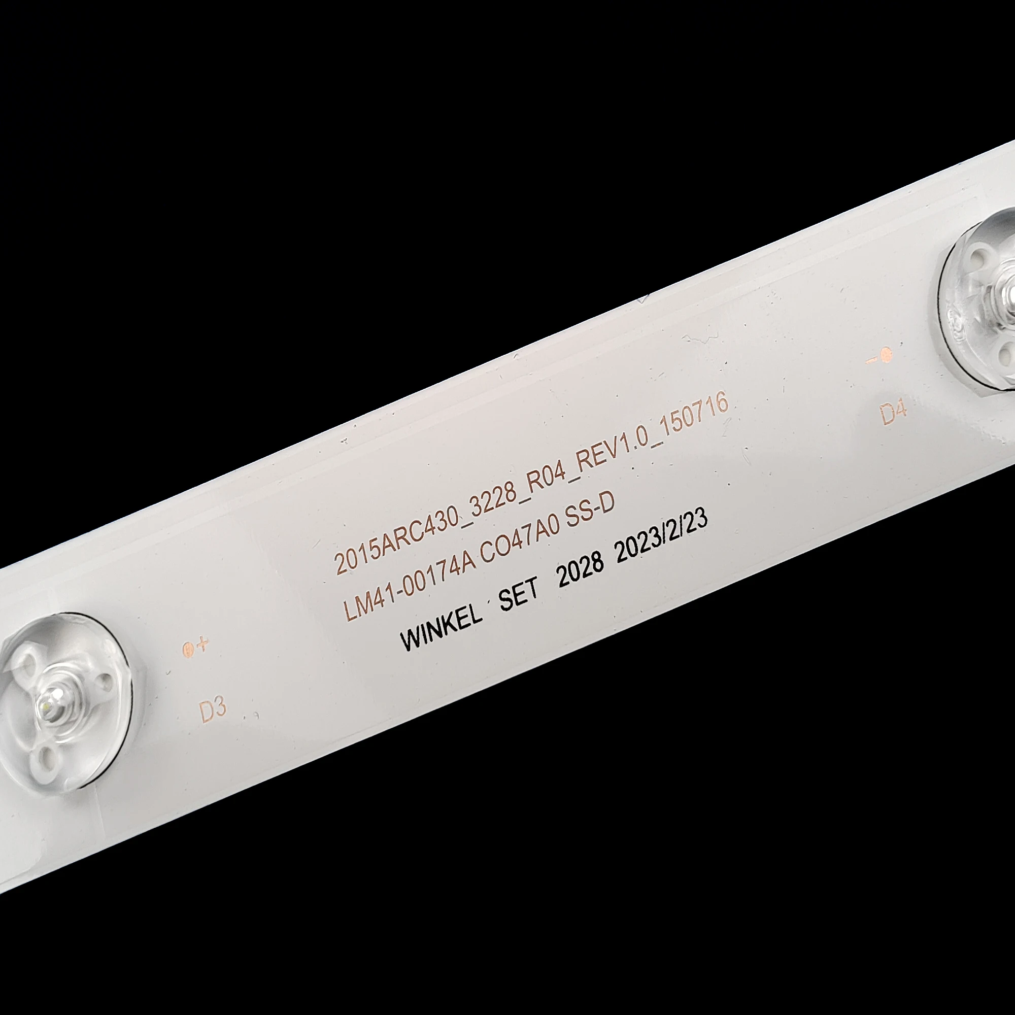 Tira Retroiluminação Led para 2023acr430 Lm4100173a Lm41-00174a 43vle5523wg 2023arc430_3228_l05_rev1.0_150716 - Imagem 3