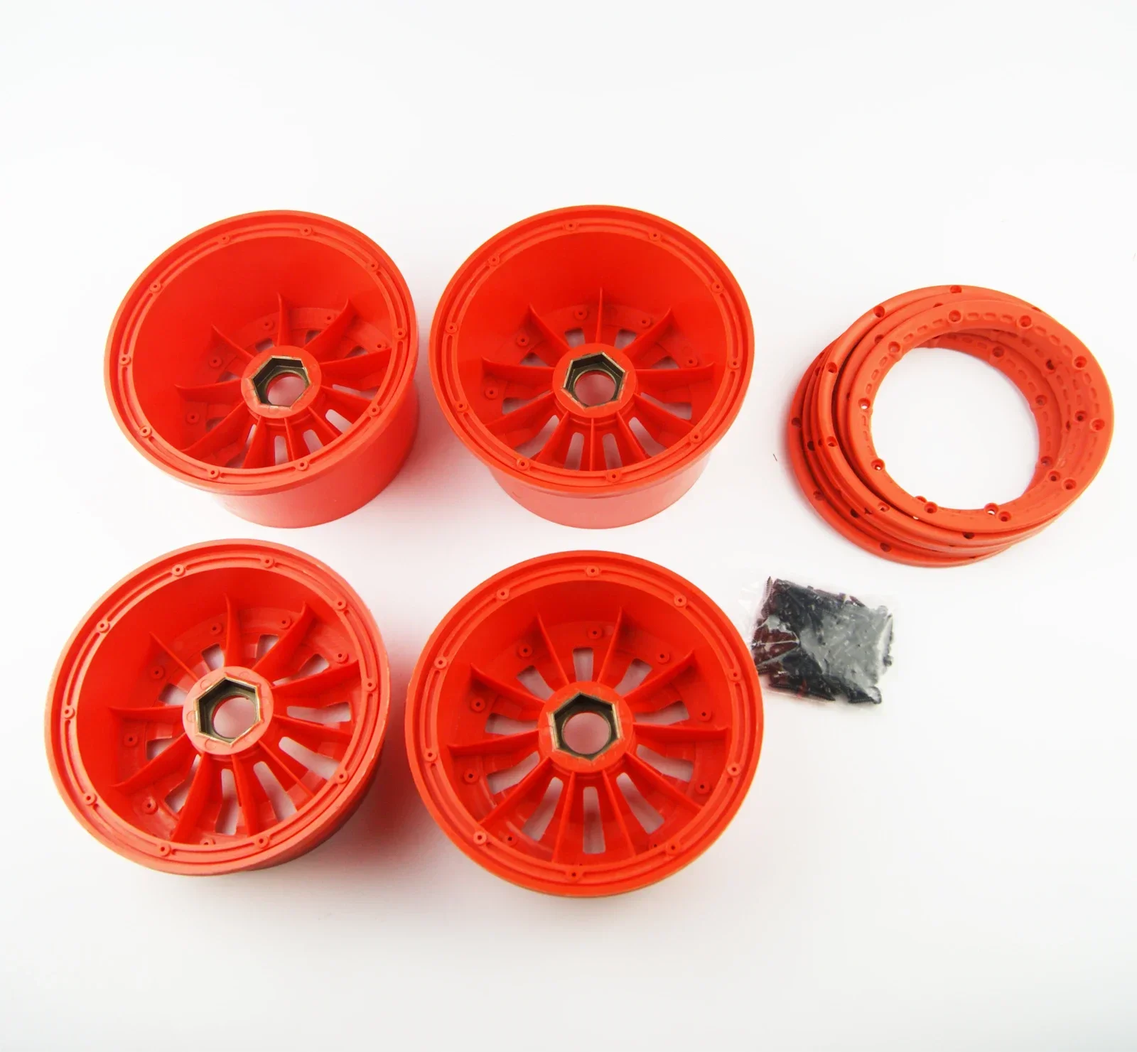 Coque de Buggy RC 1/10 - Avant/Arrière/Complet - Bleu/Noir/Orange