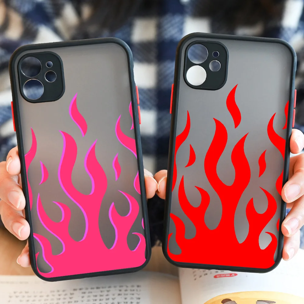 Fashion Flames Iphone 7 Cases Wildflower Pink Flames Case Fashion