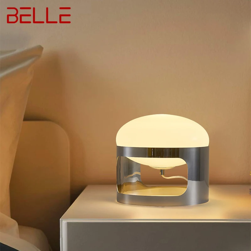 

BELLE Nordic Glass Table Lamp LED Creative Simplicity Bedside Desk Light for Home Living Bedroom Decor