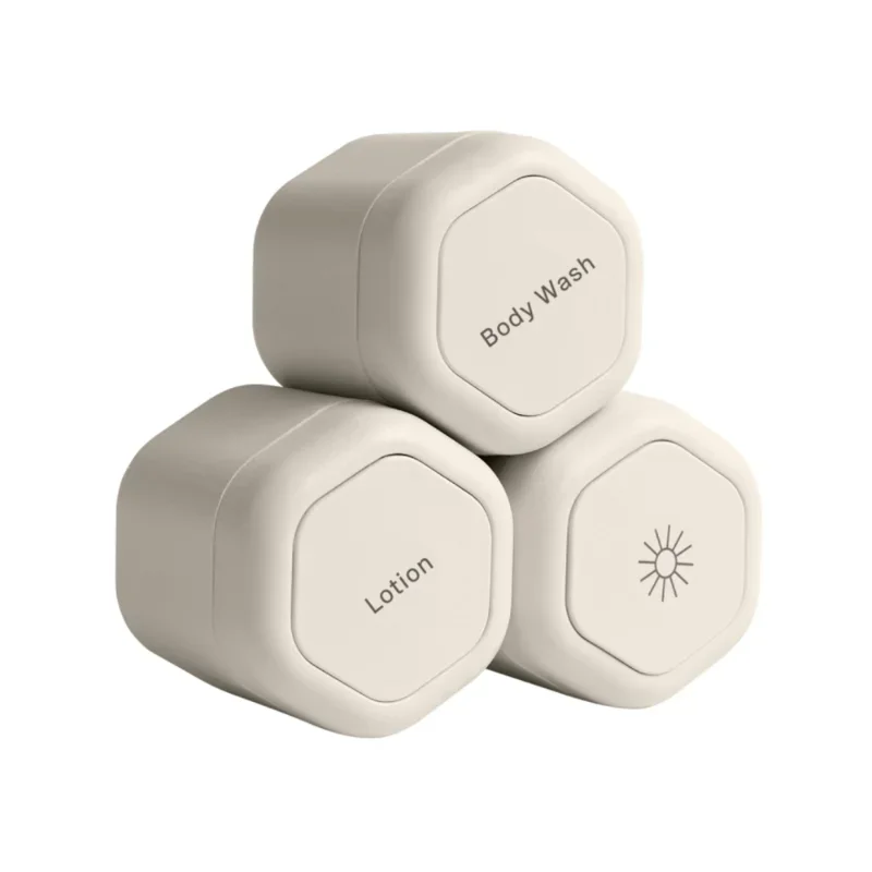 Magnetic Travel Cosmetic Jars 3 Piece Refillable Set 8