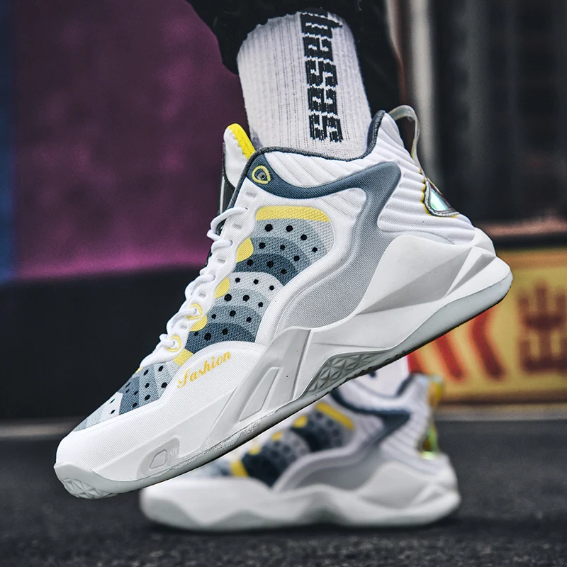New Men Basketball Shoes Spring Unisex Basketball Sports Buffer Shoes High Quality Couple Sneakers Footwear for Male Size 36-45