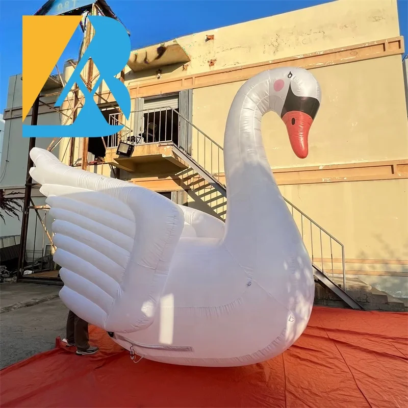 

Factory Direct 4 Meters Height Large White Inflatable Swan for Events Party Rentals Toys