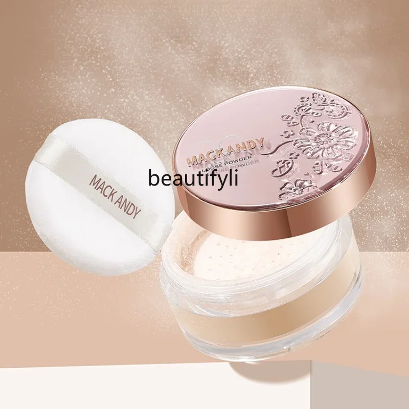 

yj Dry Oily Skin Makeup Oil Control Lasting Loose Power Face Powder Finishing Powder Waterproof Sweat-Proof Concealer