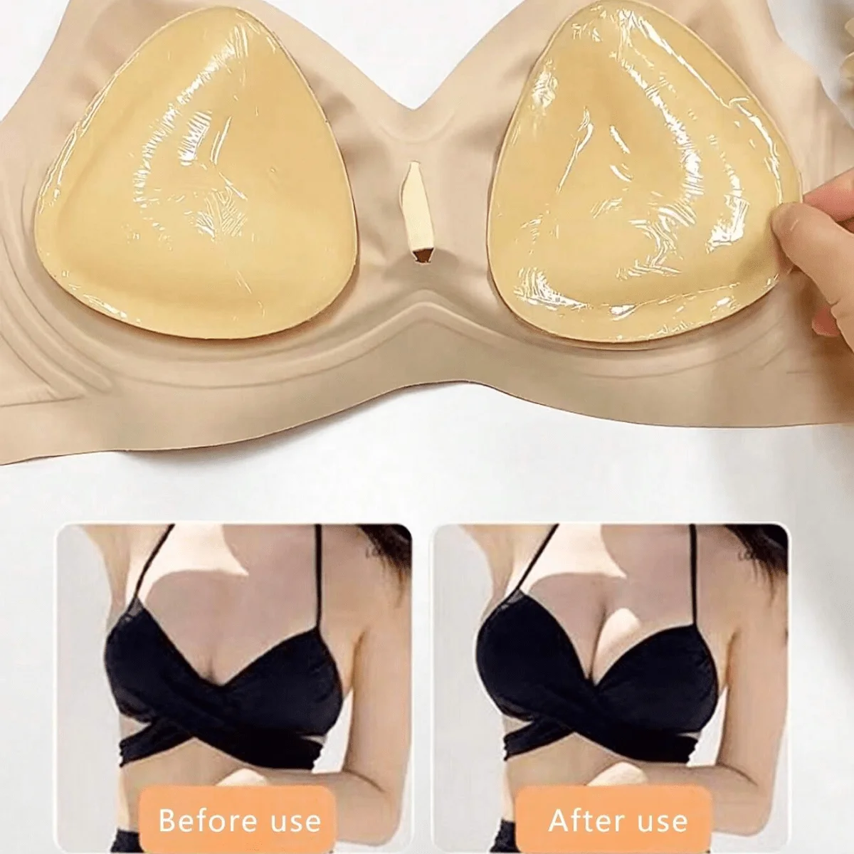 1PAIR Solid Self Adhesive Bra Double Both Sided Sticky Push Up Bra Inserts Reusable Adhesive Ultra Breast Lift Padding Insert 4