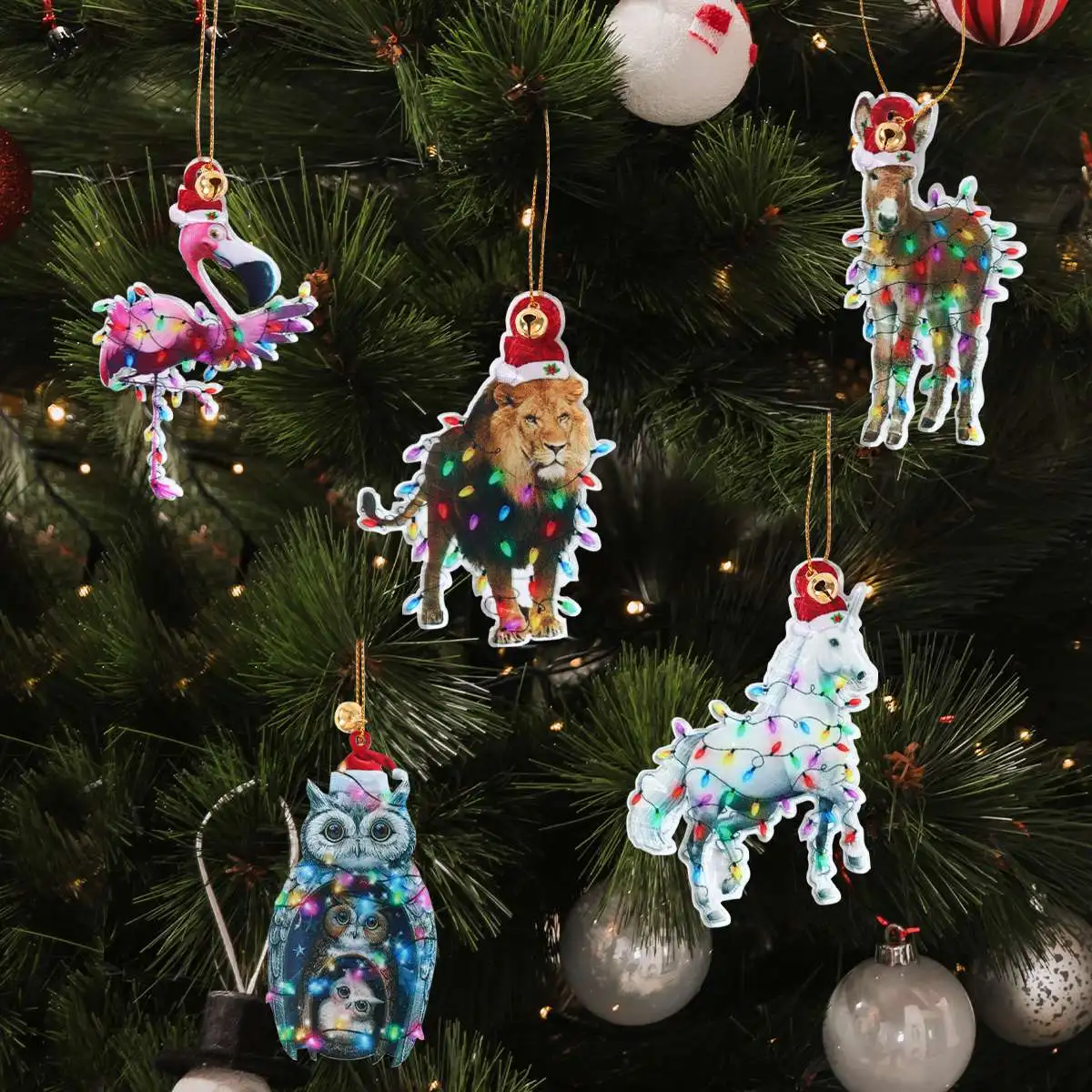 Ciondolo Piatto In Acrilico Natalizio Decorazioni Natalizie Per La Casa 2023 Navidad Noel Kerst Natal Xmas Tree Decor Ornaments