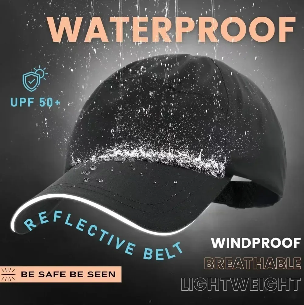 Sports Sun Hats Baseball Caps Golf Caps Outdoor Waterproof Adjustable Sun Protection for Men Cycling Tennis Running Brim Peaked Unisex