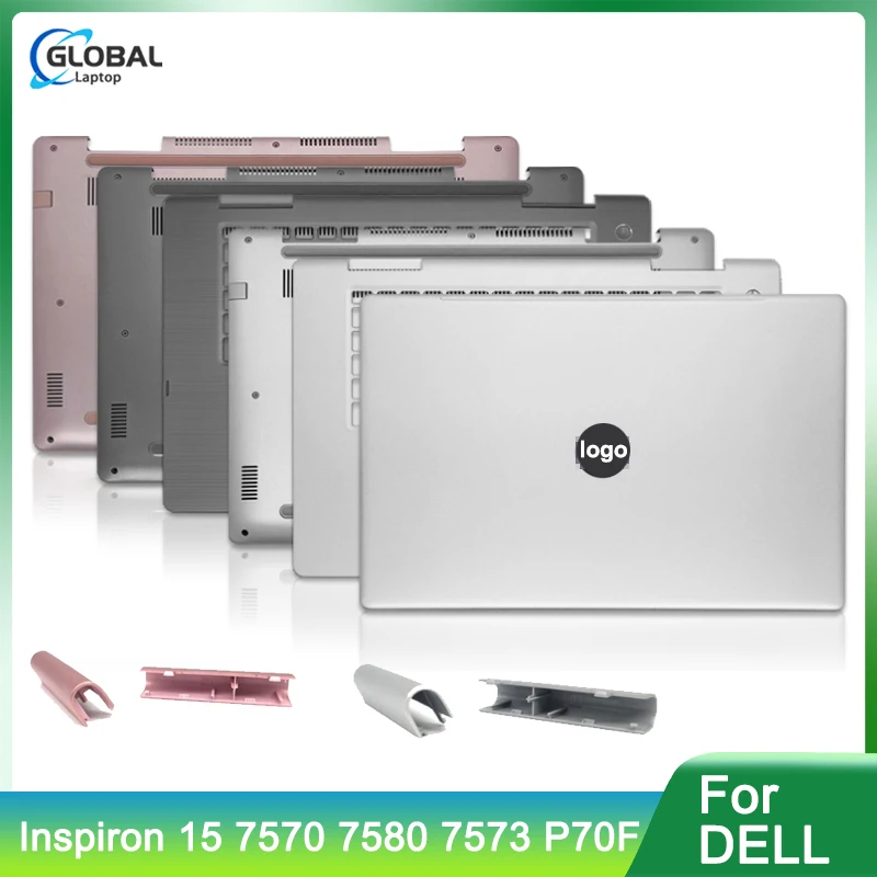Dell Inspiron 15 7570 7580 7573 P70F 용 노트북 케이스, LCD 후면 커버, 전면 베젤, 팜레스트 하단 케이스, 0G3CRP, G3CRP, 정품 신제품  Best5