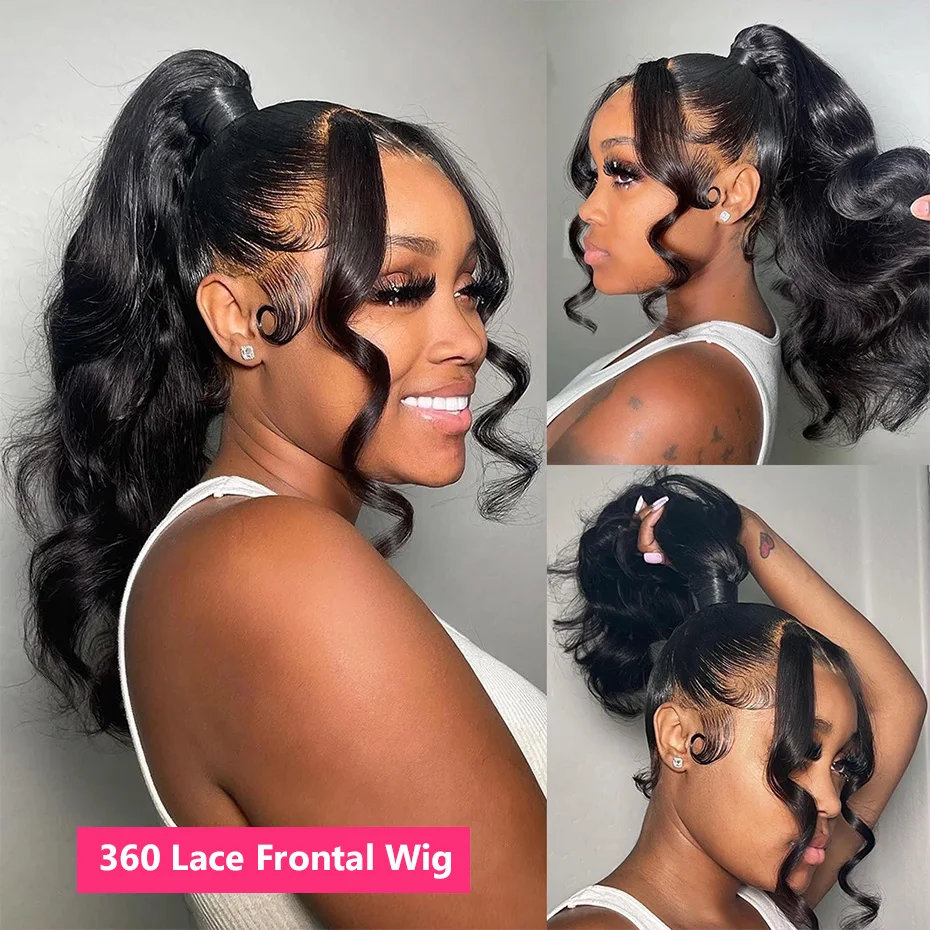 Perruque Lace Front Wig Body Wave Brésilienne Naturelle, Cheveux Humains, Pre-Plucked, Transparente, Full HD, Ultraviolette, 13x4, 13x6, 360, pour Femme