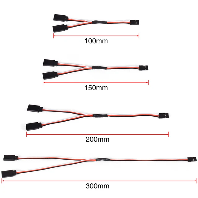 4Pcs RC Servo Reverser & Y Harness Cables - Signal Reverser For RC Aircraft & Car Servos