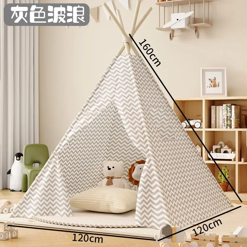Tents for Kids Indoor Household Play House Wigwam for Children Portable Folding Tipi Teepee Girl and Boy Castle Play Tents 4