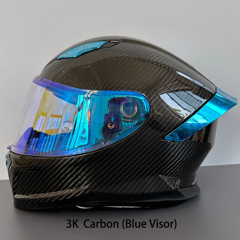 

KEAZ Full Face Carbon Fiber Helmet Motorcycles High Quality Racing Motor Professional Running Helmet 3K Lightweight DOT