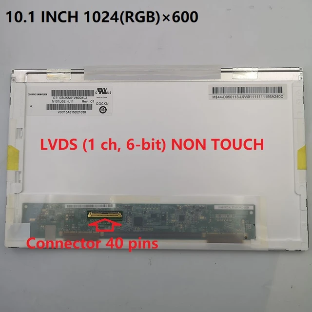 10.1" 40Pin 1024x600 Laptop LED LCD Screen For ASUS Eee PC 1015BX.