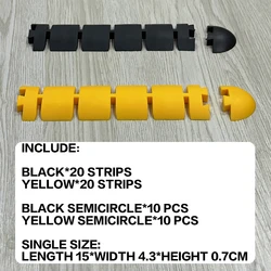 High-Speed Four-Wheel Remote Control Drift Car with DIY Traffic Barrier Set (Black Yellow)