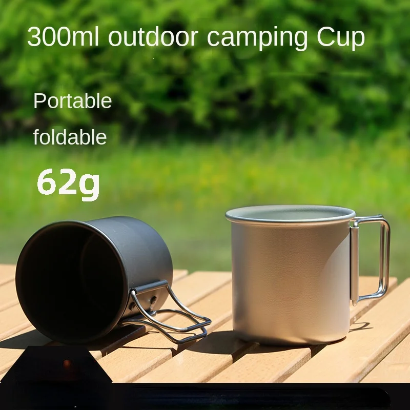 

Портативный походный стакан для воды для пикника, складная алюминиевая чашка, маленький кемпинг, столовые приборы для пикника, посуда