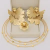 Elegant African Luxury Flower Jewelry Set for Women 2025 – Necklace, Ring & Earrings Party Accessories for jewellery woman