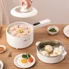 2.2L Multi-function Electric Cooking Pot Large-capacity Electric Wok Double-layer Non-stick Pot Household Electric Hot Pot 220V 1
