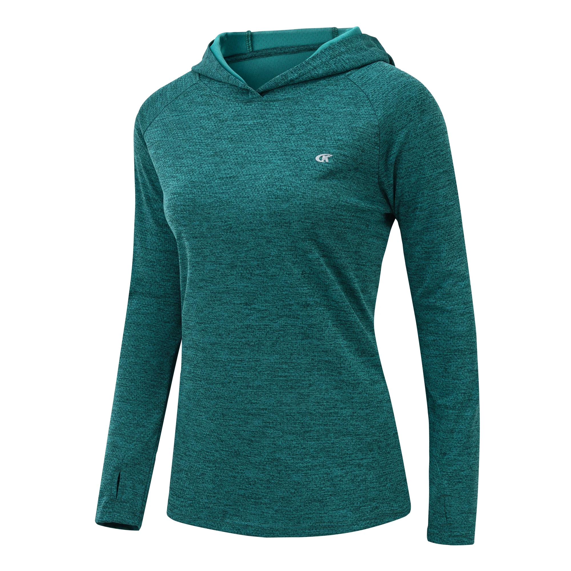 Women's UPF 50+ Long Sleeve Casual Hoodie Shirts, Rash Guard Solid Color Tops Lightweight Breathable Pullover Outdoor Sports 4