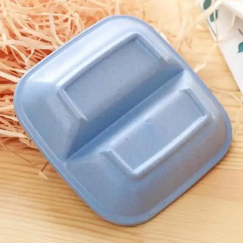 1 Pcs Wheat Straw Seasoning Dish Multi-purpose Drain Dish Calvings Sauce Vinegar Tableware Divider Convenience Products
