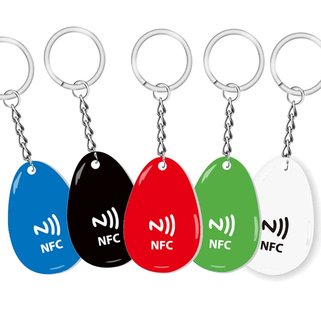 Keychain Digital Business Card Smart NFC Epoxy Tag Instantly Share Contact Info Social Media Payment Apps and More 6