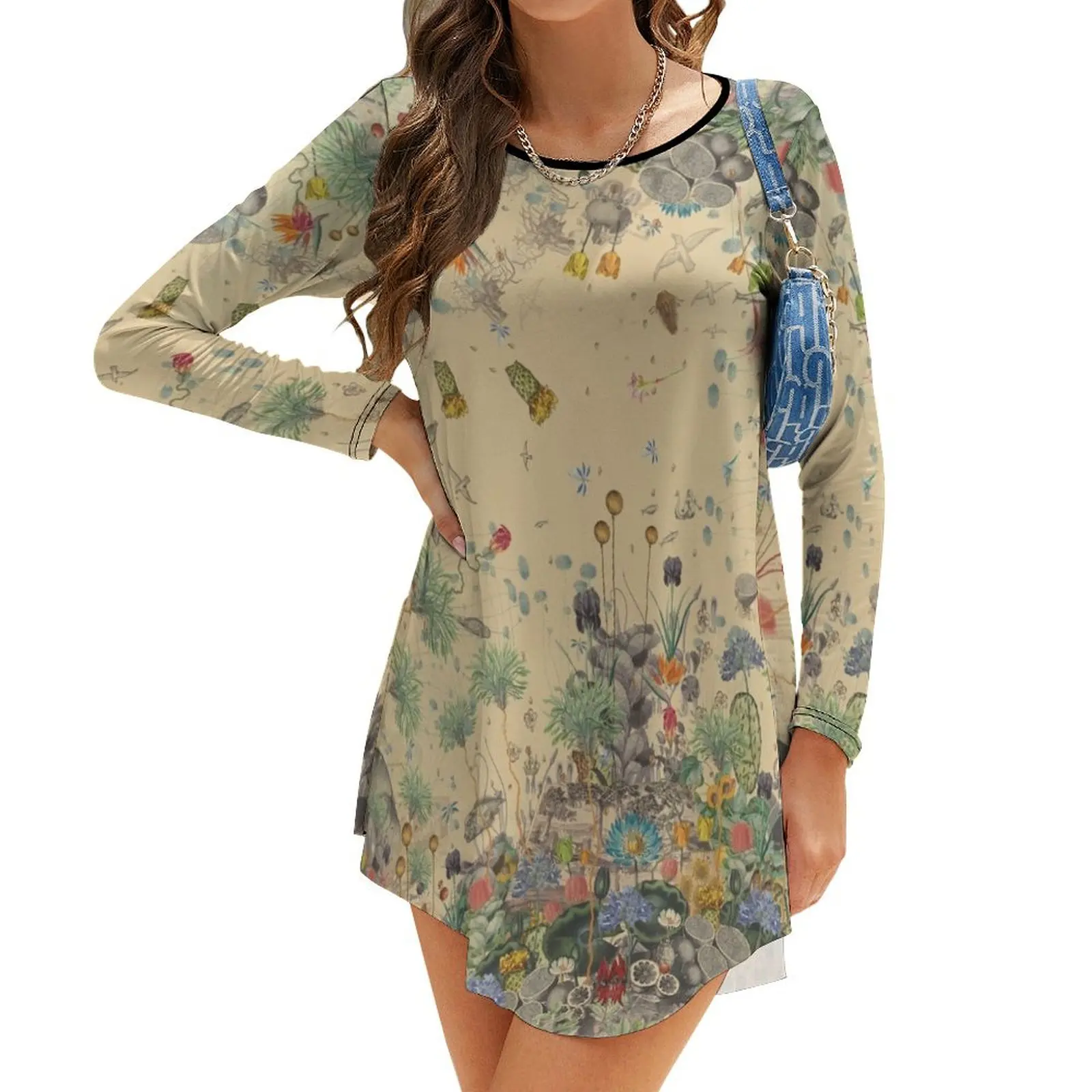 

Garden Surround Long-Sleeve Dress women's clothing trend 2024 evening dresses luxury 2024