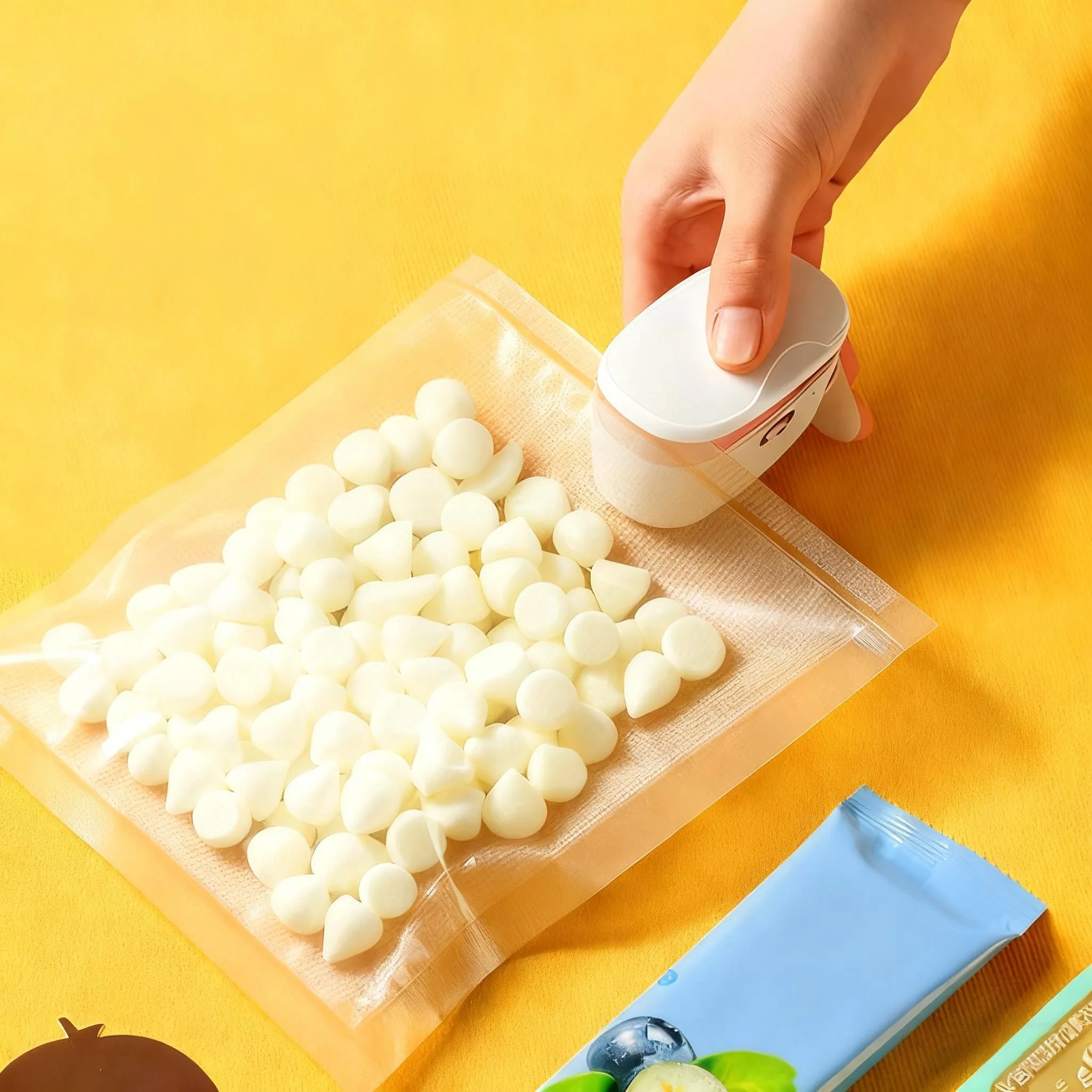 Mini Sealing Machine New Portable Snack Food Bag Sealer Easy Press Hand Safe Freshness Preservation Kitchen Home Use