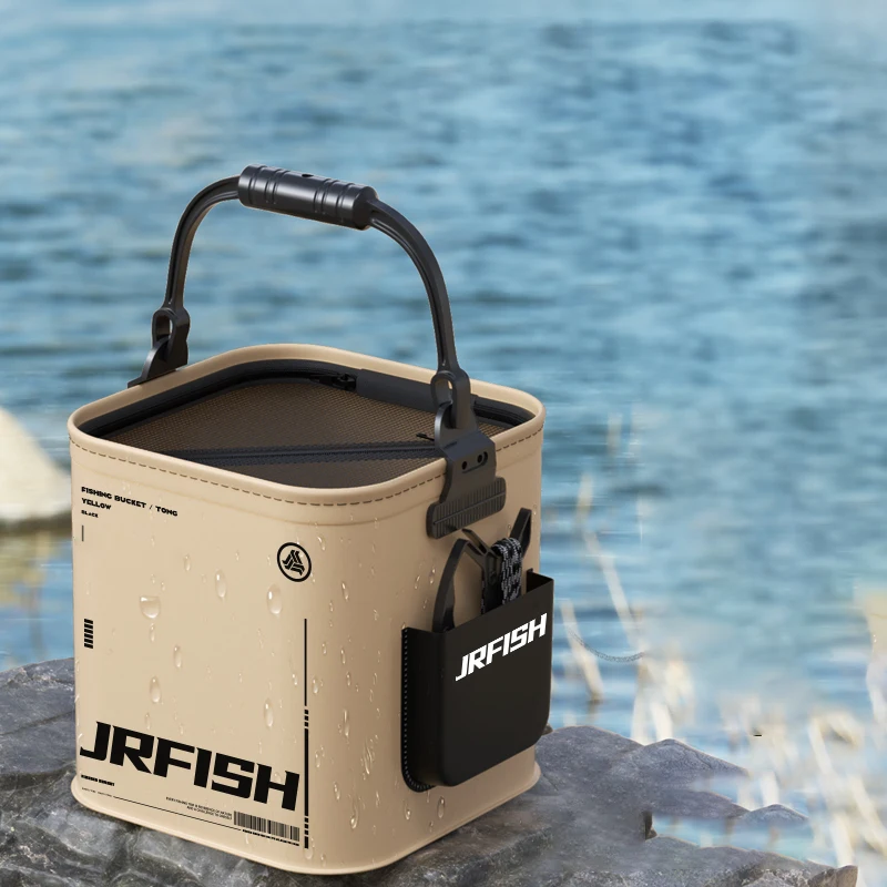 Live Fish Bag Water Bucket Thickened Folding Hand-held Fish Protection Fishing Bucket Outdoor Box Box Delivery Rope