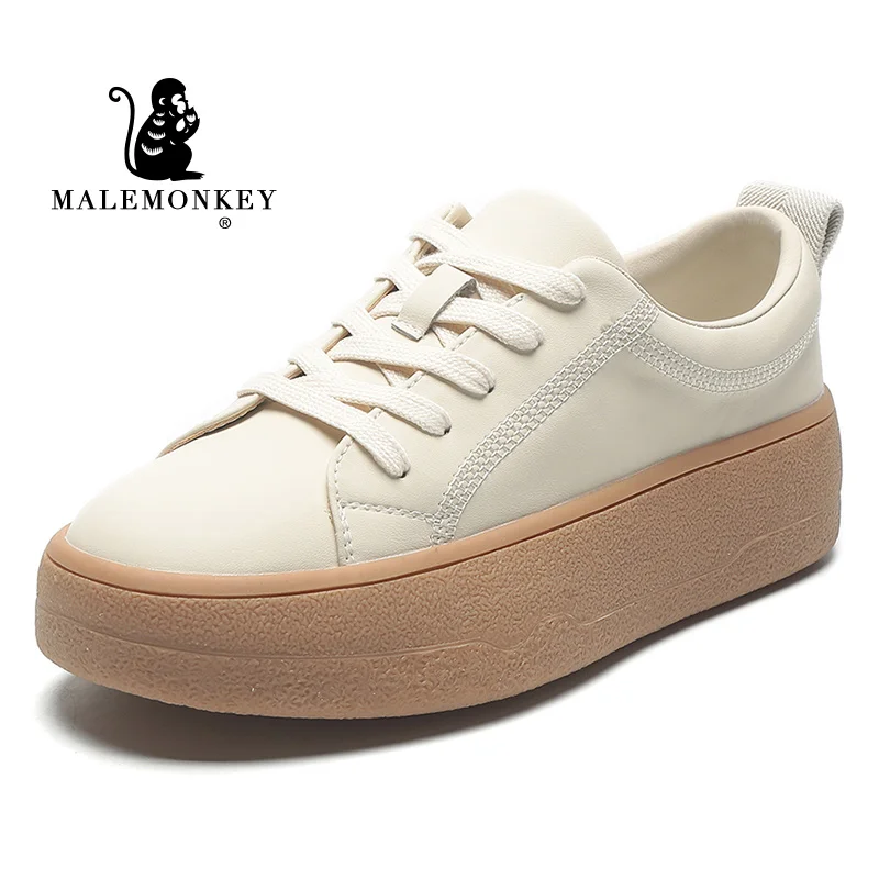 Platform Women Shoes Cacual Flat Shoes 2022 Spring Classic Round Toe Lace Up Shoes Breathable Non Slip Female Shoes Brown| | - AliExpress