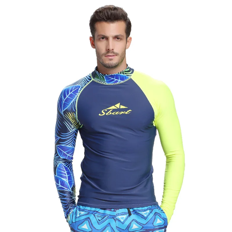 SBART-Men-Rash-Guard-Surfing-Diving-Suits-Swimwear-Long-Sleeve-Swimsuit ...