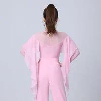 Haut de danse latine Sexy pour femmes, robes de soirée pour salle de bal, vêtements justaucorps, valse, Samba, Tango, chemisier, Costumes d'entraînement 5