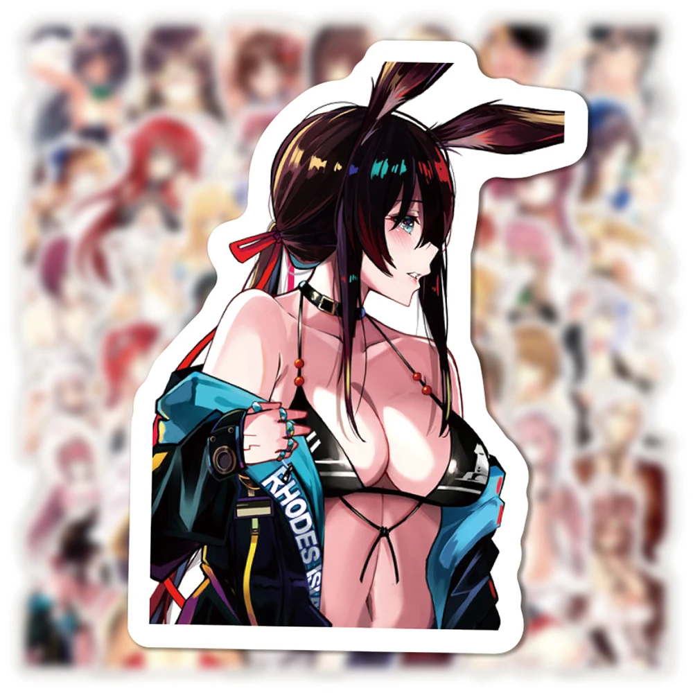 10/30/50PCS Anime Hentai Waifu Girl Stickers For Laptop Motorcycle Guitar DIY Graffiti Decals Sexy Girls Sticker Toys