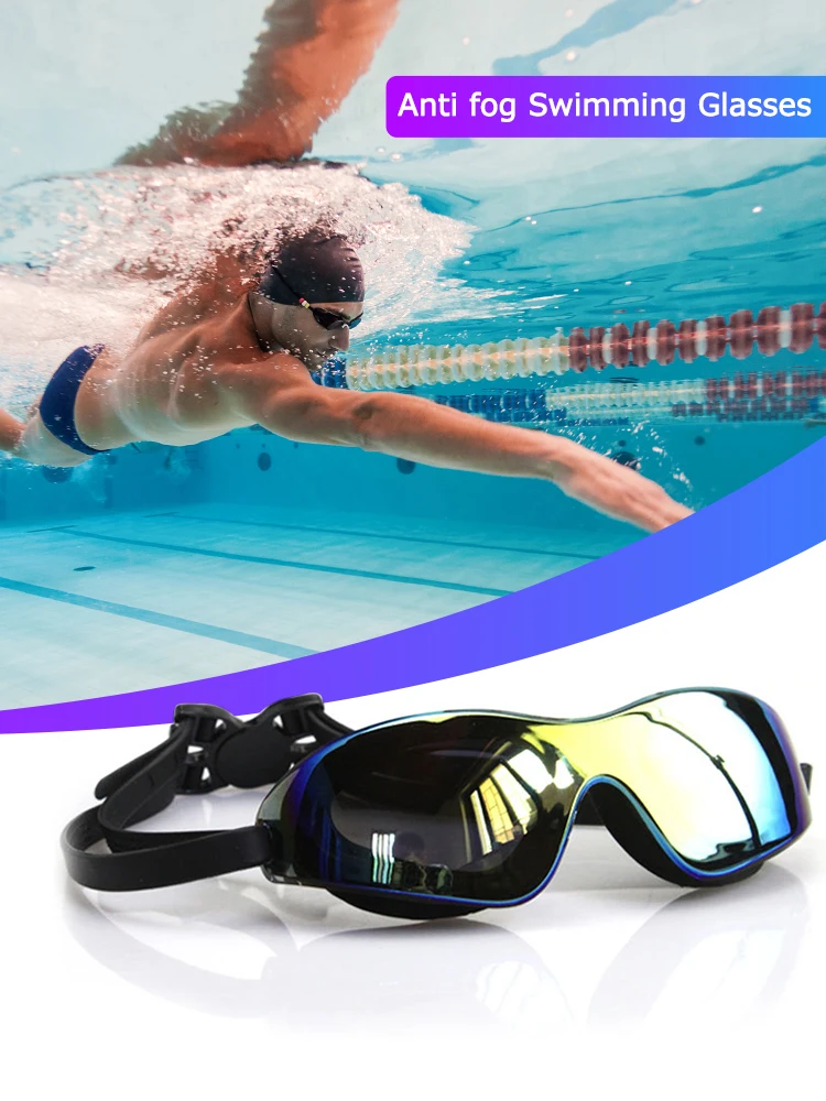Swimming Goggles Adjustable Electroplate Diving Glasses No Leaking Swim Sports Eyewear for Women Men Youth Kids