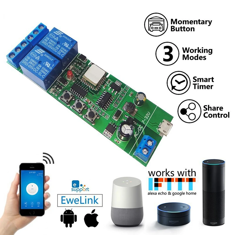 2 Moduli Relè 5V USB, Scheda PCB Con Protezione, Plug And Play, Controllo PC Via Seriale, Fino A 10A 250VAC - 5