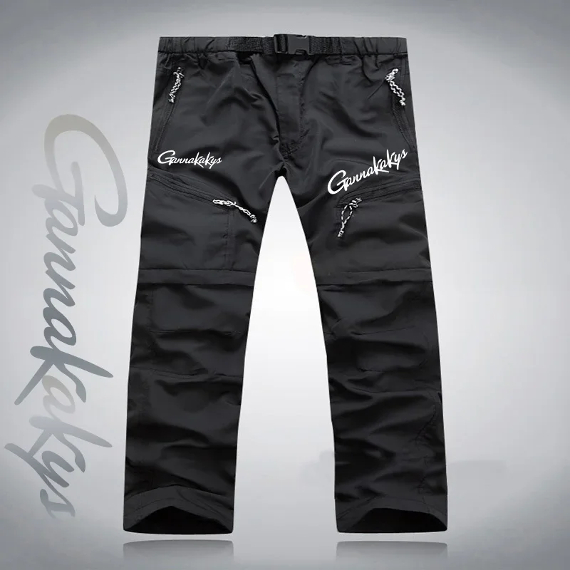 Summer Fishing Pants Men Elastic Quick Dry Moisture Absorbable Detachable Fishing Pants Breathable Running Bicycle