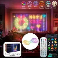 Smart Curtain Lights RGBIC LED Window String Lights APP Remote Control DIY Pattern Text Scene for Christmas Wedding Holiday
