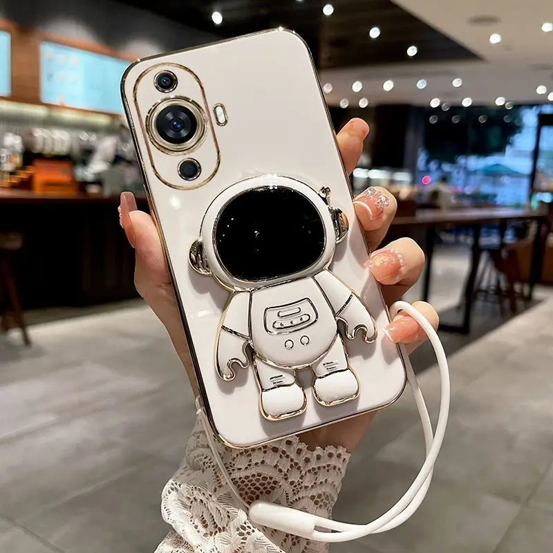 Luxury Electroplated Astronaut Phone Case - Cute Mobile Bumper Cover