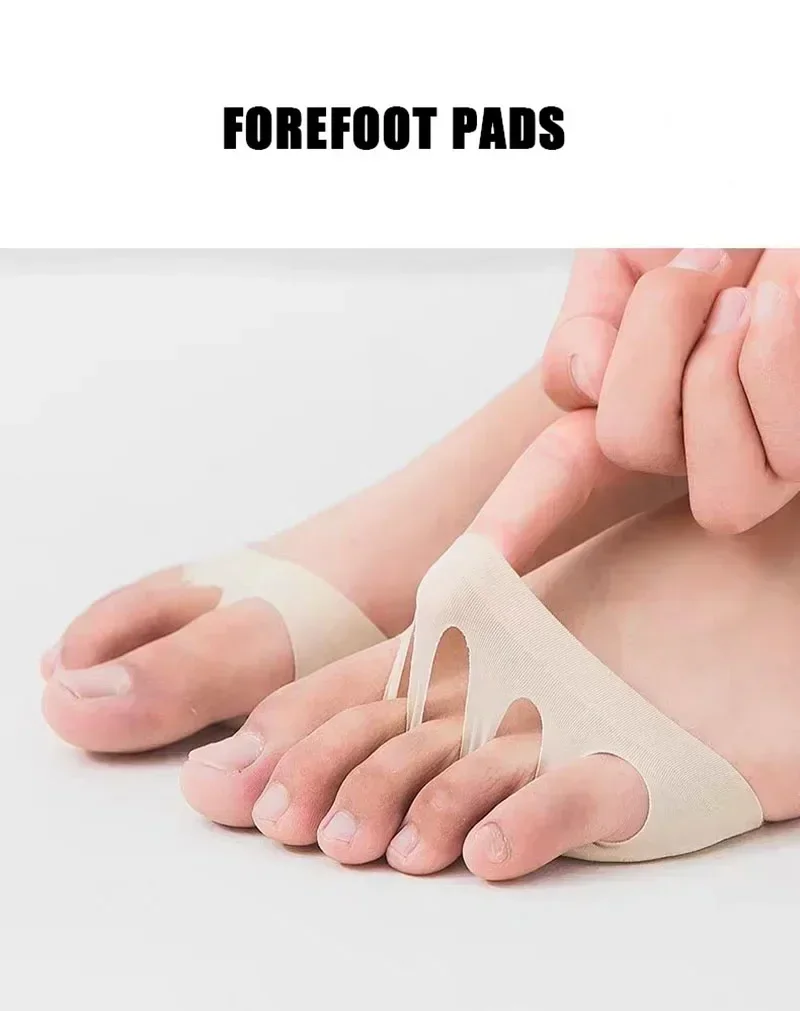 Five Toes Forefoot Pads for Women High Heels Half Insoles Calluses Corns Foot Pain Care Absorbs Shock Socks Toe Pad Inserts shoe insoles forefoot pads toe pads forefoot cushion