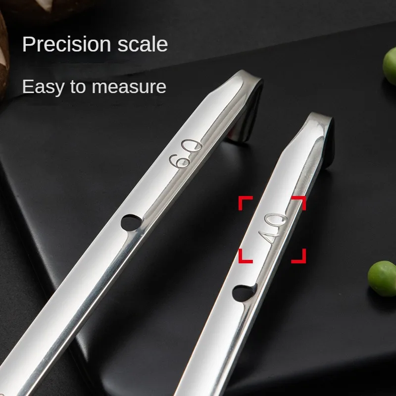 304 Measuring Spoon Stainless Steel Graduated Spoon with Hook Long Handle Gram Milk Tea Measuring kitchen measuring spoons