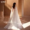 LORIE Elegant Lace Wedding Dresses Appliques Strapless A-Line Shawl Luxury Cloak Sweetheart Bridal Gown Customized Bride Dresses 3