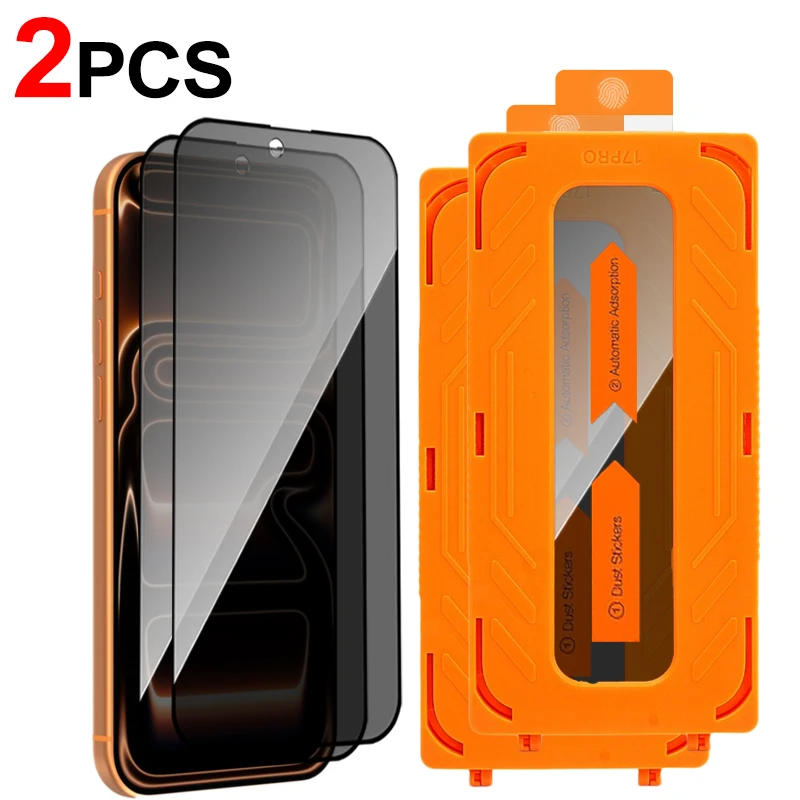 Enhanced Privacy Screen Protector - Easy Installation, Anti-Spy, Dust-Free, Tempered Glass, 9H Hardness (1/2/3 Pack)