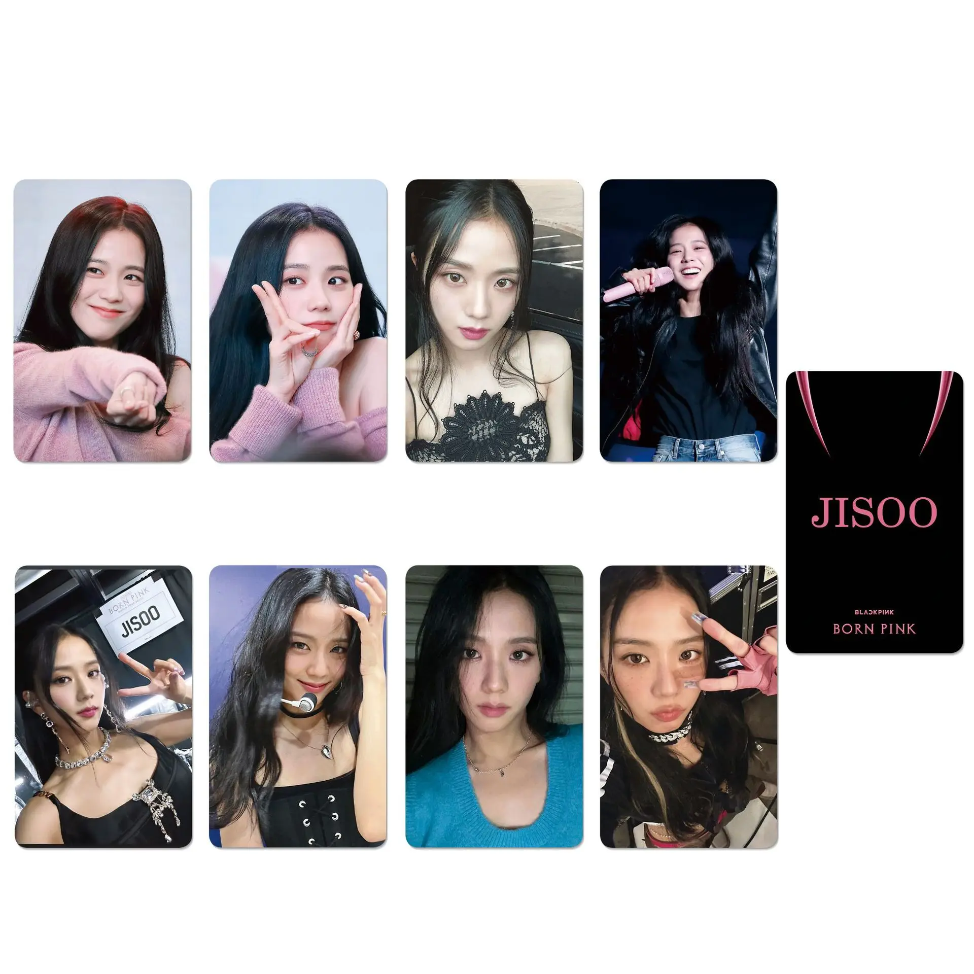 8PCS/Set Kpop Girl Group BLACKPINK Photocard BORN PINK ME SOLO ON THE  GROUND LALISA Single Album Photocard BP Lomocard Fan Gift