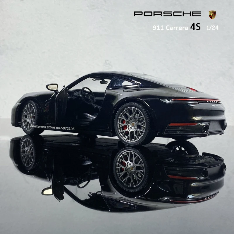 Welly 1:24 Porsche 911 Carrera 4s Sports Black alloy Car Model