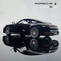Welly 1:24 Porsche 911 Carrera 4s  Sports Black alloy  Car Model Diecasts Toy Vehicles Collect gifts type transport toy 2
