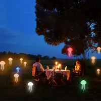 RGB Gradient Jellyfish Atmosphere Bedside Lamp Rechargeable Desk Lamp with Dancing Legs and Touch Sensor Voice Control 2
